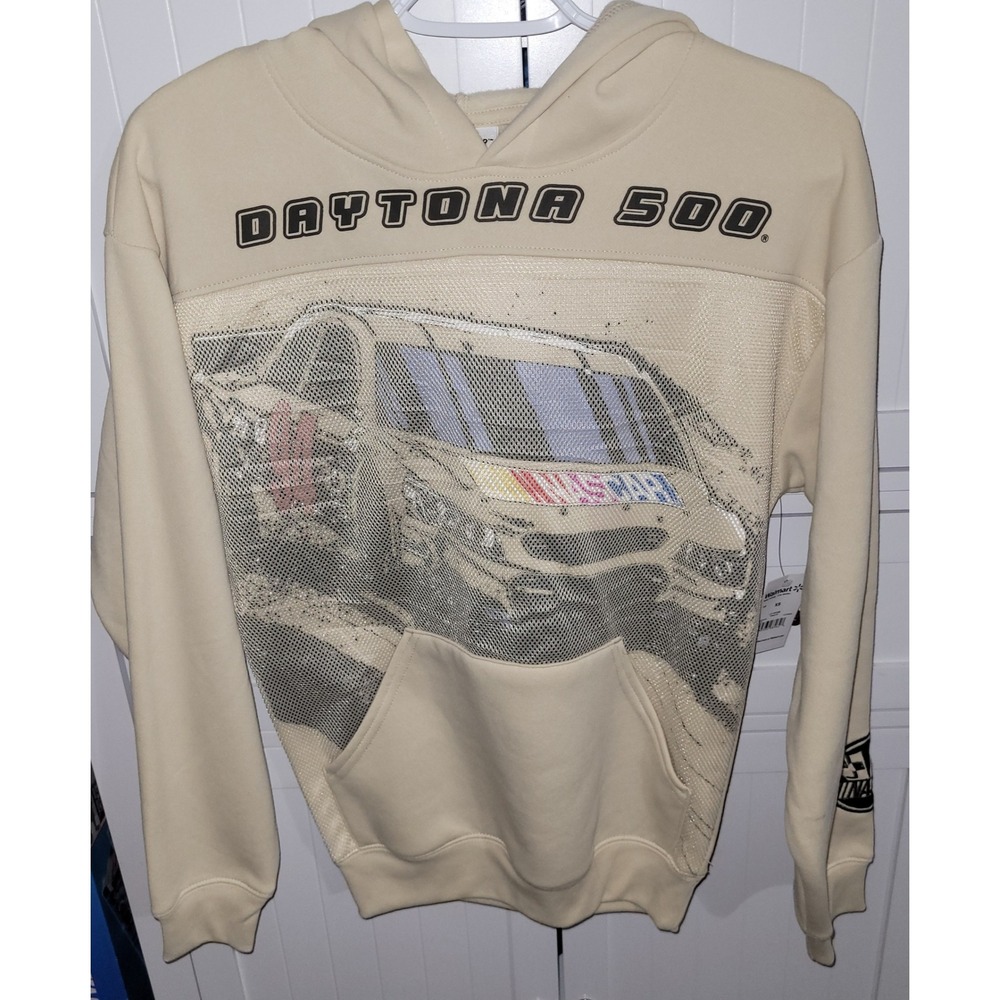 NASCAR Daytona 500 Graphic Hoodie Freeze Lt Birch Cream Mesh XS N1SN520